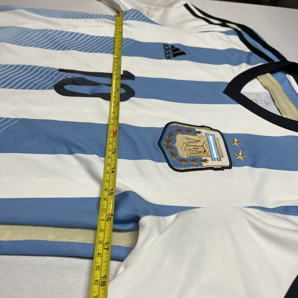 Adidas 2014 Messi Argentina Soccer Football Jersey S Home Blue White AFA Patch - Picture 9 of 9